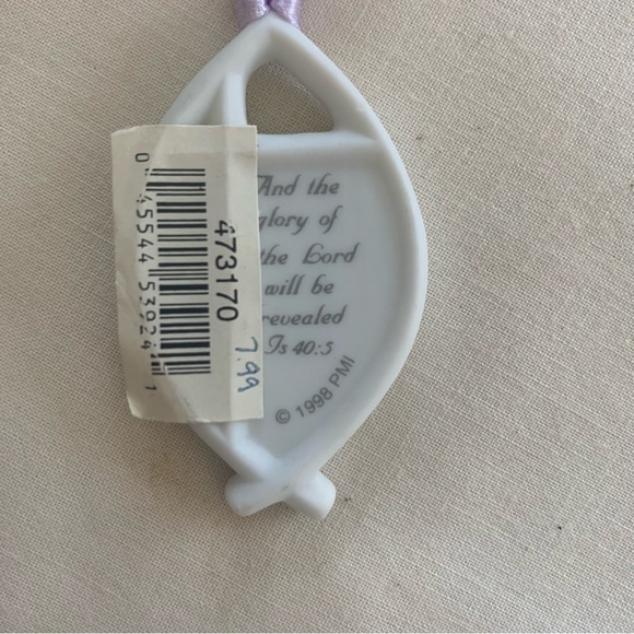 Enesco Precious Moments Porcelan Oraments with Ribbons Set of 5 - Picture 11 of 11